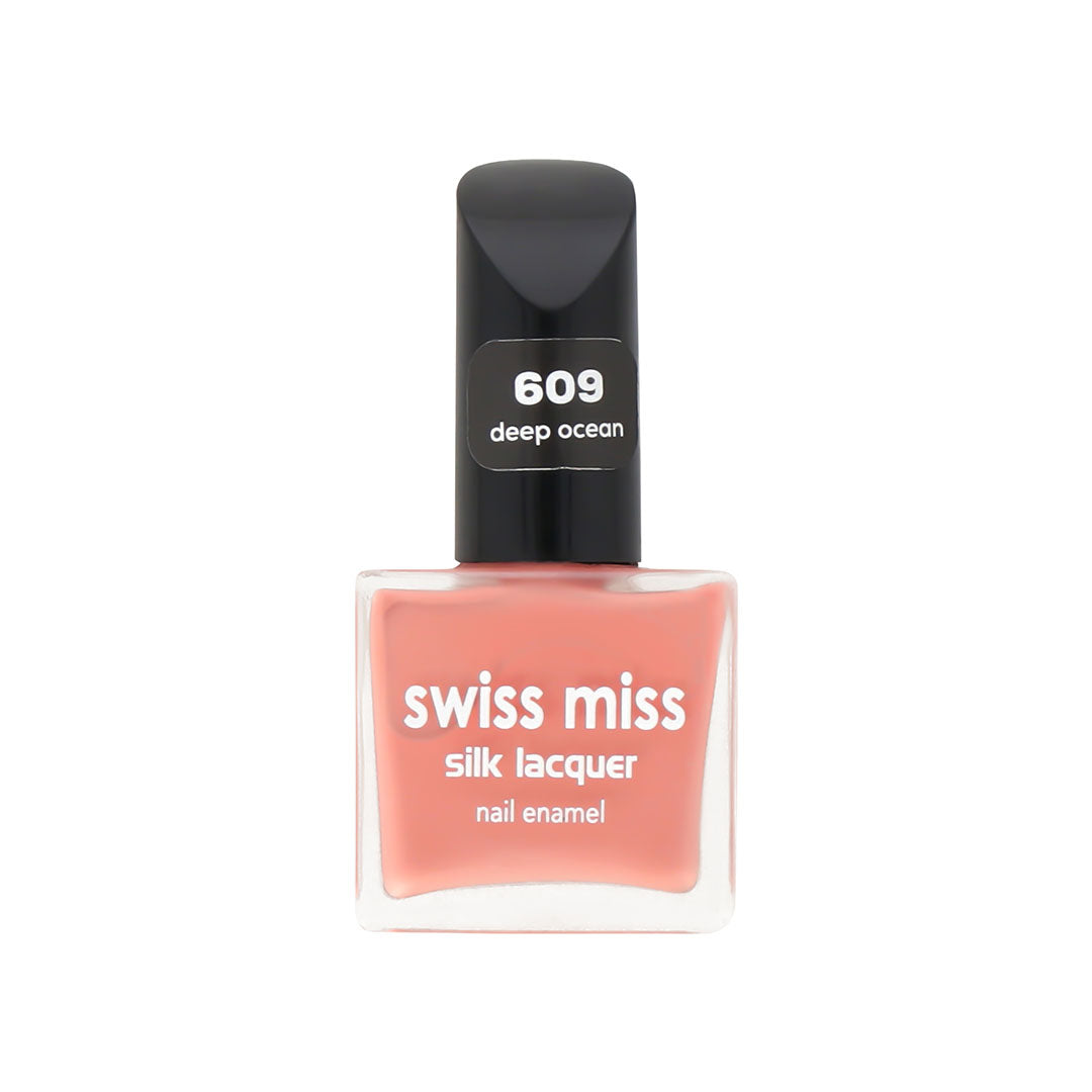 Deep Ocean 609; Swiss Miss Silk Collection Nail Polish Silky Smooth Application and High Gloss Finish