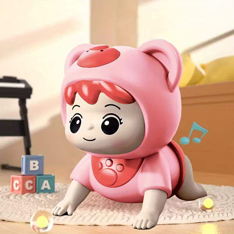 Cute Pet Climbing Baby