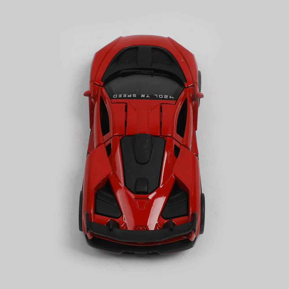 Metal Car Pull Back White