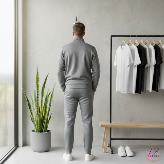 Tazeem Men Trendy Full-Sleeve Tracksuit Dri-FIT Fleece