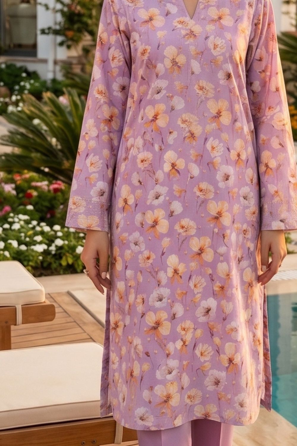2Pcs Unstitched Printed Lawn Collection Desgin - 5