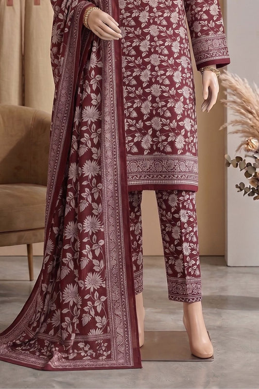Mushtaq AMBER Collection 3Pcs Unstitched Printed Lawn Desgin - 9