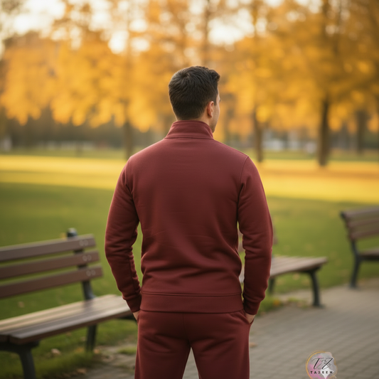 Men Winter Tracksuit Cotton Fleece