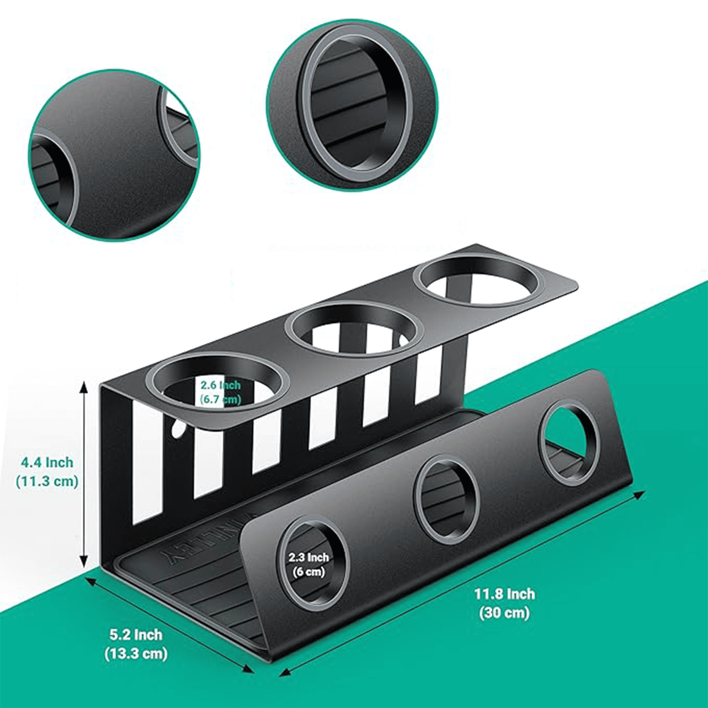 Vinlley Black Color Metal Bottle Holder Stand