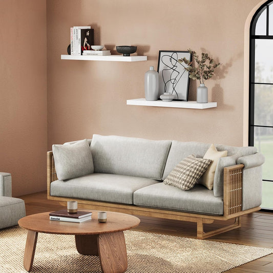 Floating Shelves White Modern Wall Mounted Storage and Display Racks for Home and Office