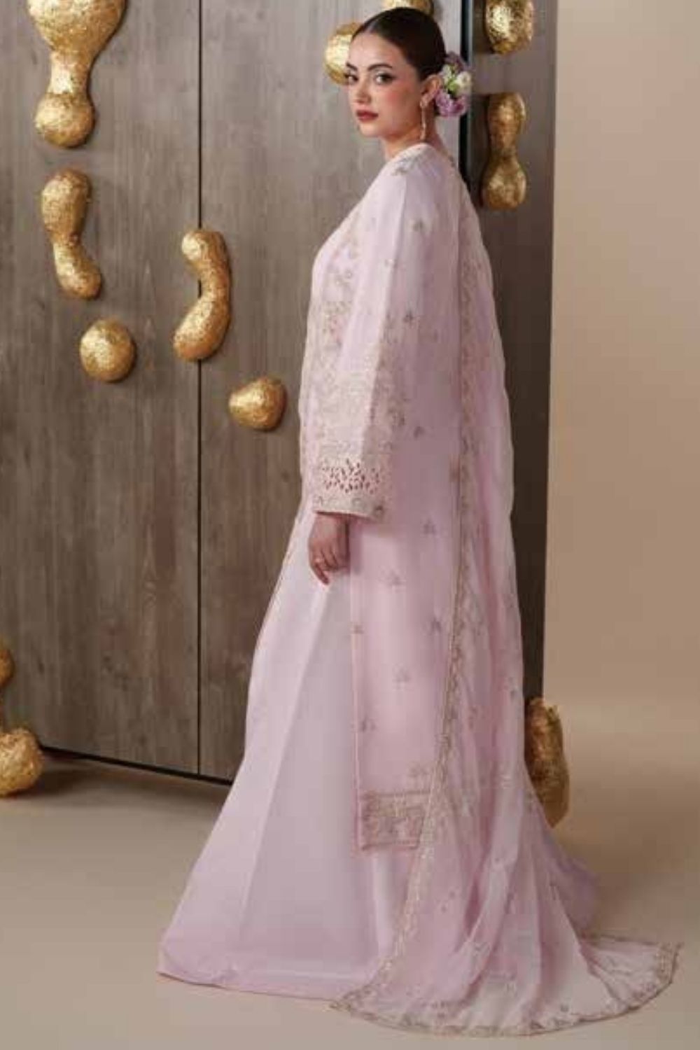 Emaan Adeel Nouvelle 3 Piece Unstitched Embroidered Luxury Chiffon Suit LUNE
