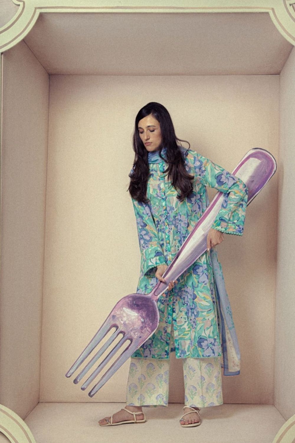 Zara Shahjahan 3 Pc Unstitched Printed Lawn Suit Elaris-6B