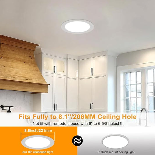 Rasessed Ceiling Spot light Energy Saving Bright Lamp for Home Office and Outdoor Use