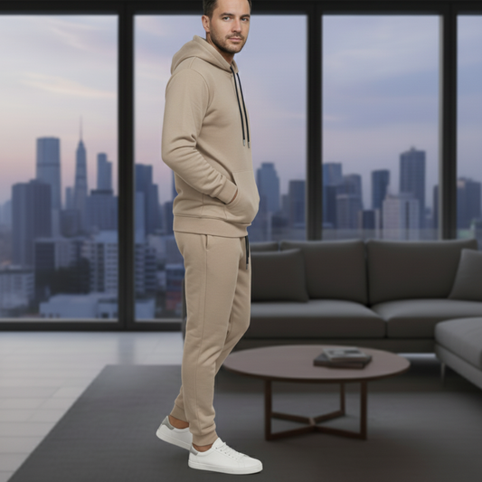 Men Winter Tracksuit Cotton Fleece
