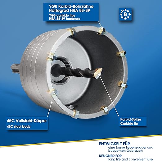 Hollow Core Drill Bit Set