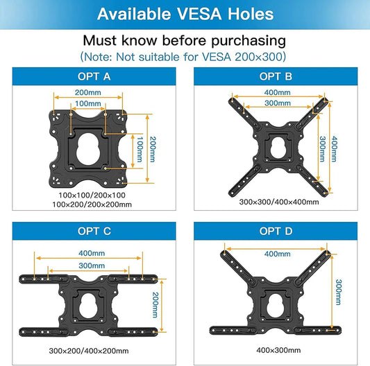 TV Mount Bracket – Heavy-Duty Wall Mount for Flat & Curved Screen TVs