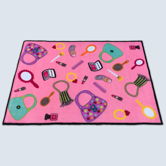 Pink Pullover Kids Rug – Soft & Colorful Educational Carpet for Playroom or Classroom