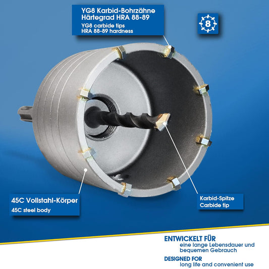 Diamond Core Drill Heavy Duty Concrete and Masonry Drilling Tool for Professionals