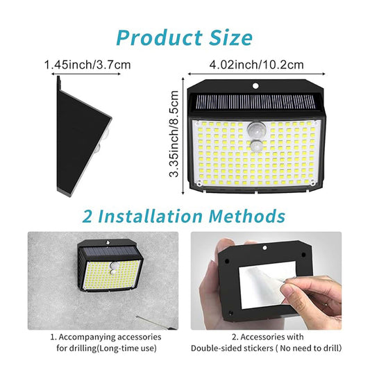 Vighep Solar Powered LED Wall Light Outdoor Security Lights