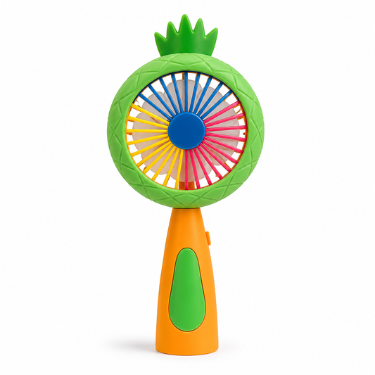 Mini USB Rechargeable Fan with LED Light – Portable Cooling Fan - Random Color