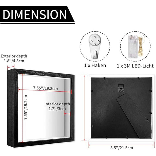 3D Photo Frame – Decorative Multi-Dimensional Picture Frame for Home & Office Decor