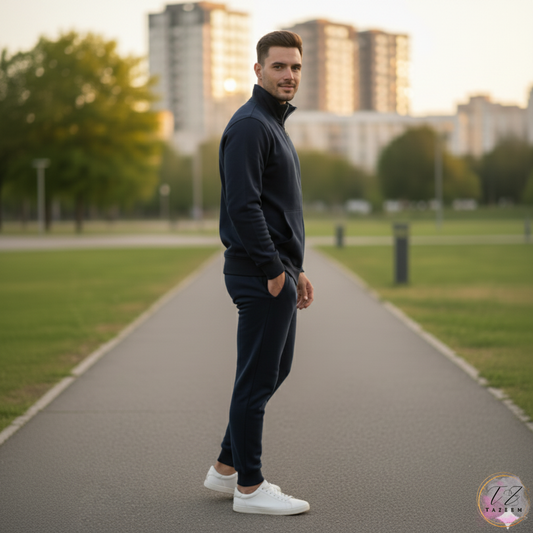 Men Winter Tracksuit Cotton Fleece
