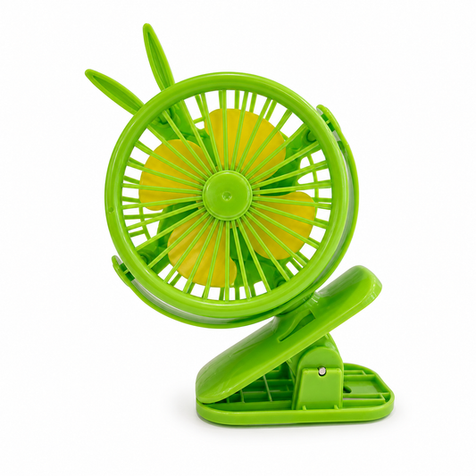 Portable Battery Clip Fan – Mini Desk & Clip-On Cooling Fan - Random Color