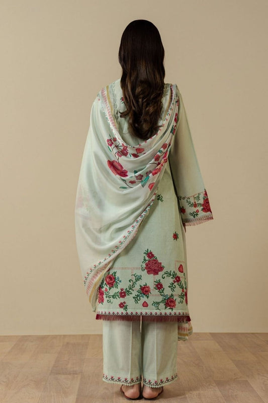 Zara Shahjahan 3 Pc Unstitched Printed Lawn Suit Ismeria-8A