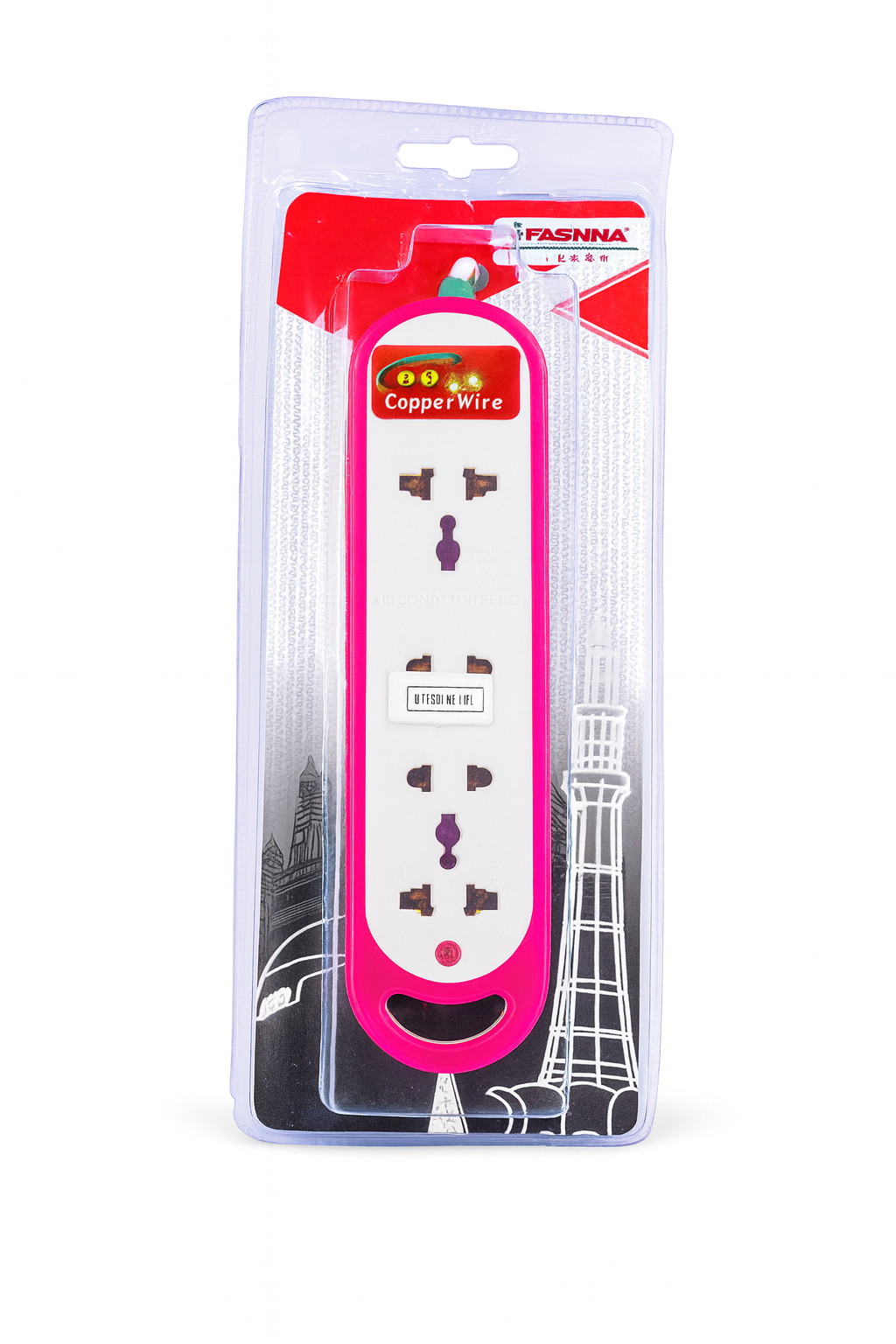 Fasnaa Extension Lead Multiple Multi Socket Power Strip for Home and Office Use