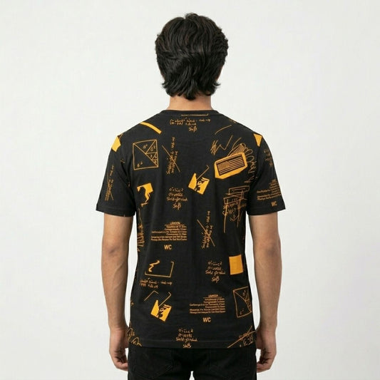 Short Sleeves T-shirt | Calculous Camo | Black