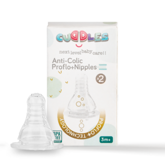 Cuddles Pack of 2 Anticolic Proflo Nipples 3 Month+