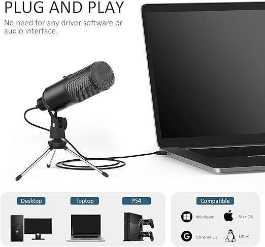 Condenser Microphone – Professional Studio Mic for Recording, Streaming & Podcasts