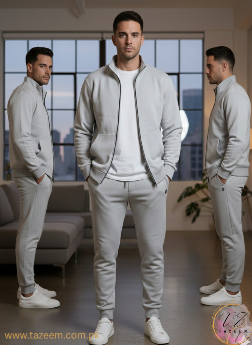 Men Winter Tracksuit Cotton Fleece