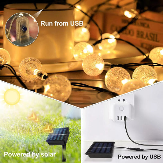 Solar String Light with USB Powered