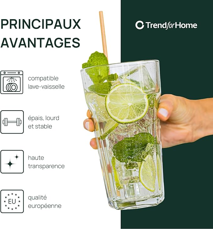 XXL Drinking Glass Pack of 6