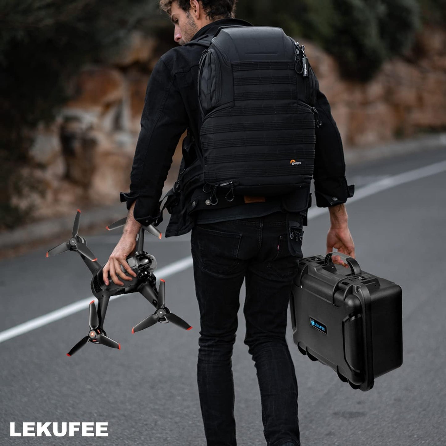 Drone Carrying Case Waterproof Shockproof Travel Bag for Drone and Accessories