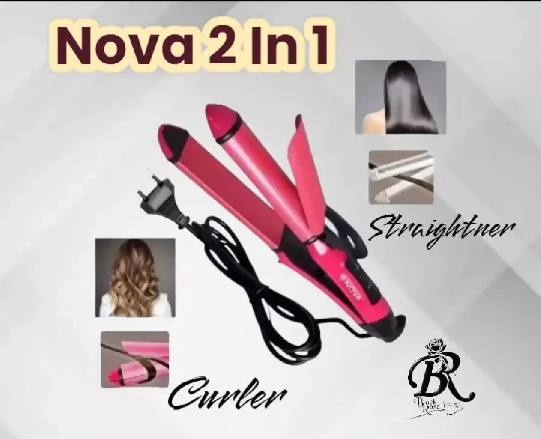 Nova 2 in 1 Hair Straightener Curler