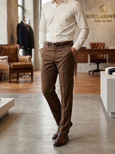 Mens Formal C-Brown Pant - Ot901