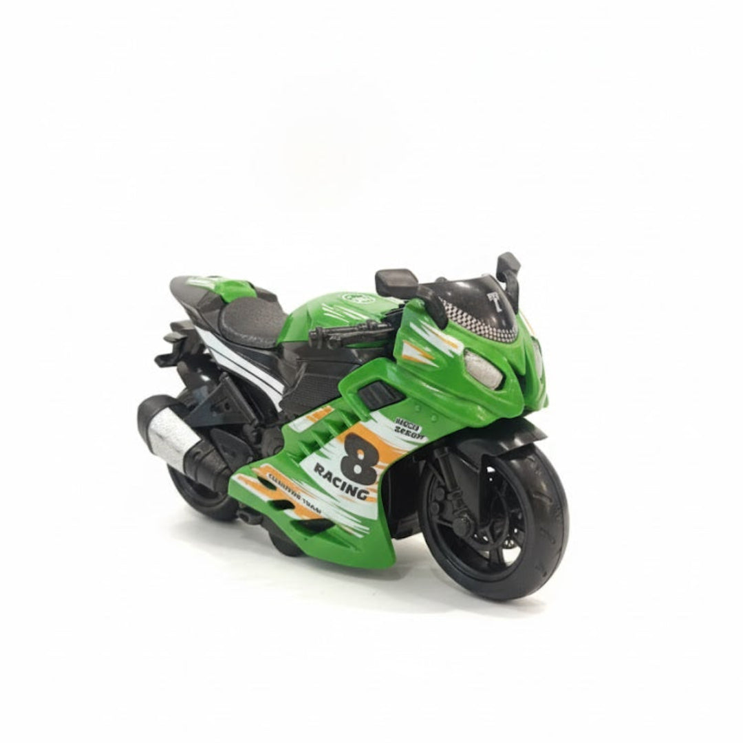 Racing Motorcycle Friction Powered Blue