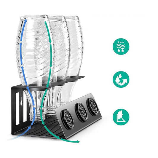 Vinlley Black Color Metal Bottle Holder Stand