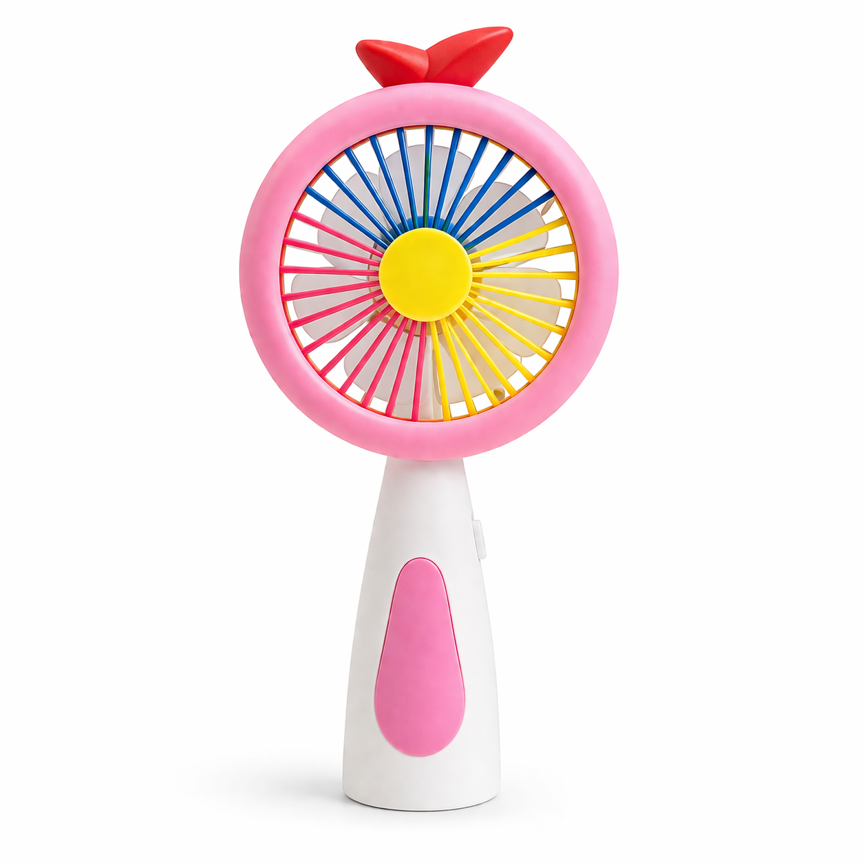 Mini USB Rechargeable Fan with LED Light – Portable Cooling Fan - Random Color