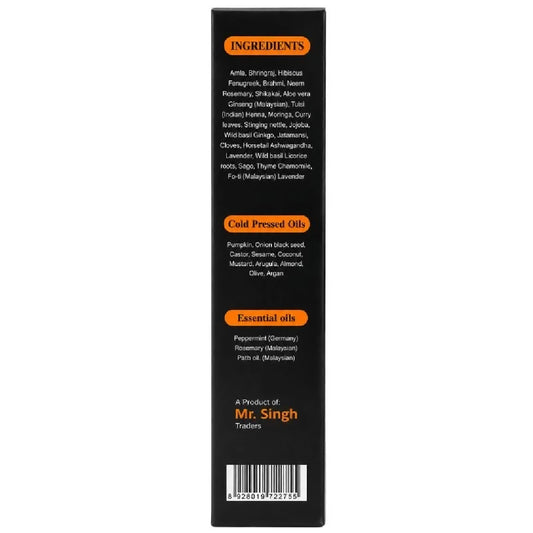 Desi Khazanay Regrowth Hair Oil Herbal Hair Growth Oil with 25 Herbs Cold Pressed Oils Essential Oils Scalp Nourishment Hair Care For Men Women