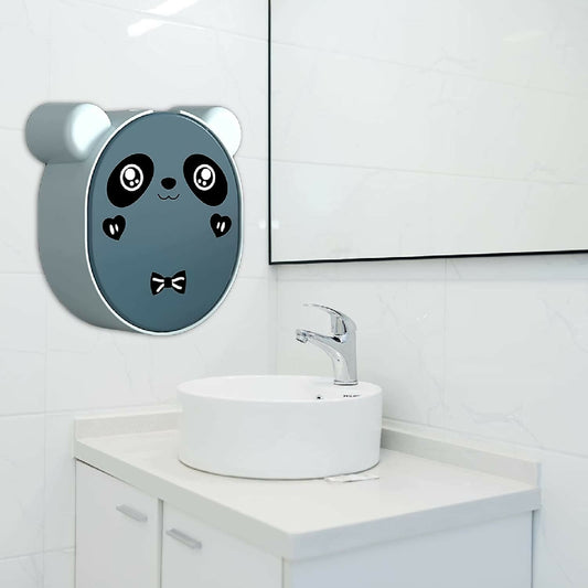 Cute Panda Soap Dish Holder With Drain Wall Mounted Soap Box