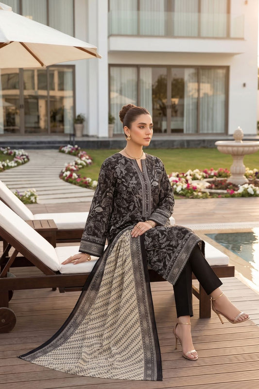Mushtaq 3Pcs Unstitched Printed Lawn Poshak Collection Desgin - 2