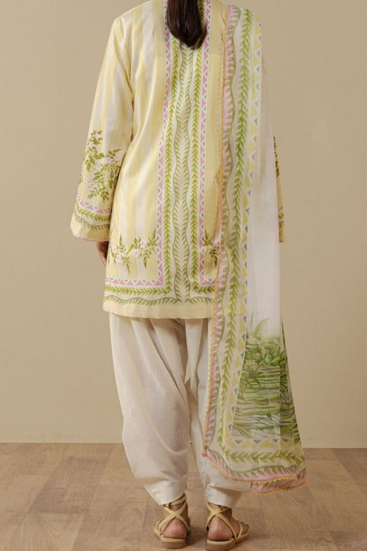 Zara Shahjahan 3 Pc Unstitched Printed Lawn Suit Nerine-1B