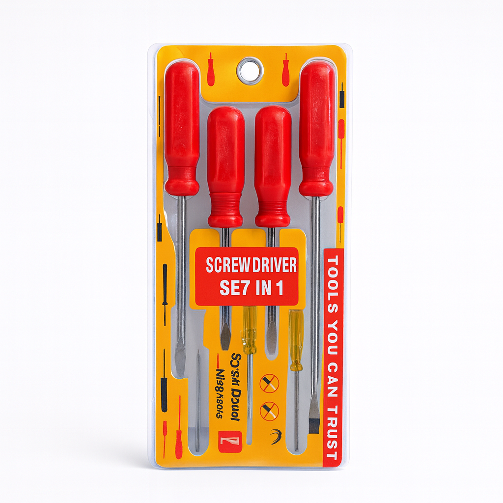 7 in 1 Screwdriver Set Multi Purpose Handy Tool for Home Office and DIY Repairs