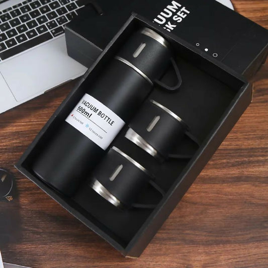 Vacuum Flask Set 500ml 12 Hour Lasting Hot Cool 304 Steel Body