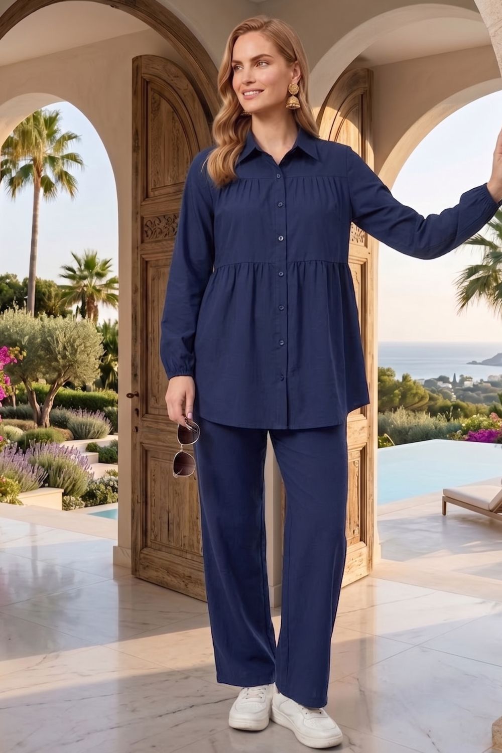 Mushtaq Stitched Plain Co-ords Lawn Suit Collection Desgin - 4