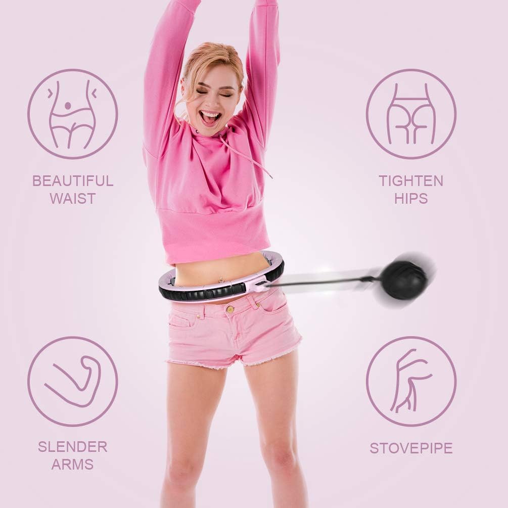 Smart Hoola Hoop Weighted Fitness Hoop with Adjustable Links for Exercise and Weight Loss
