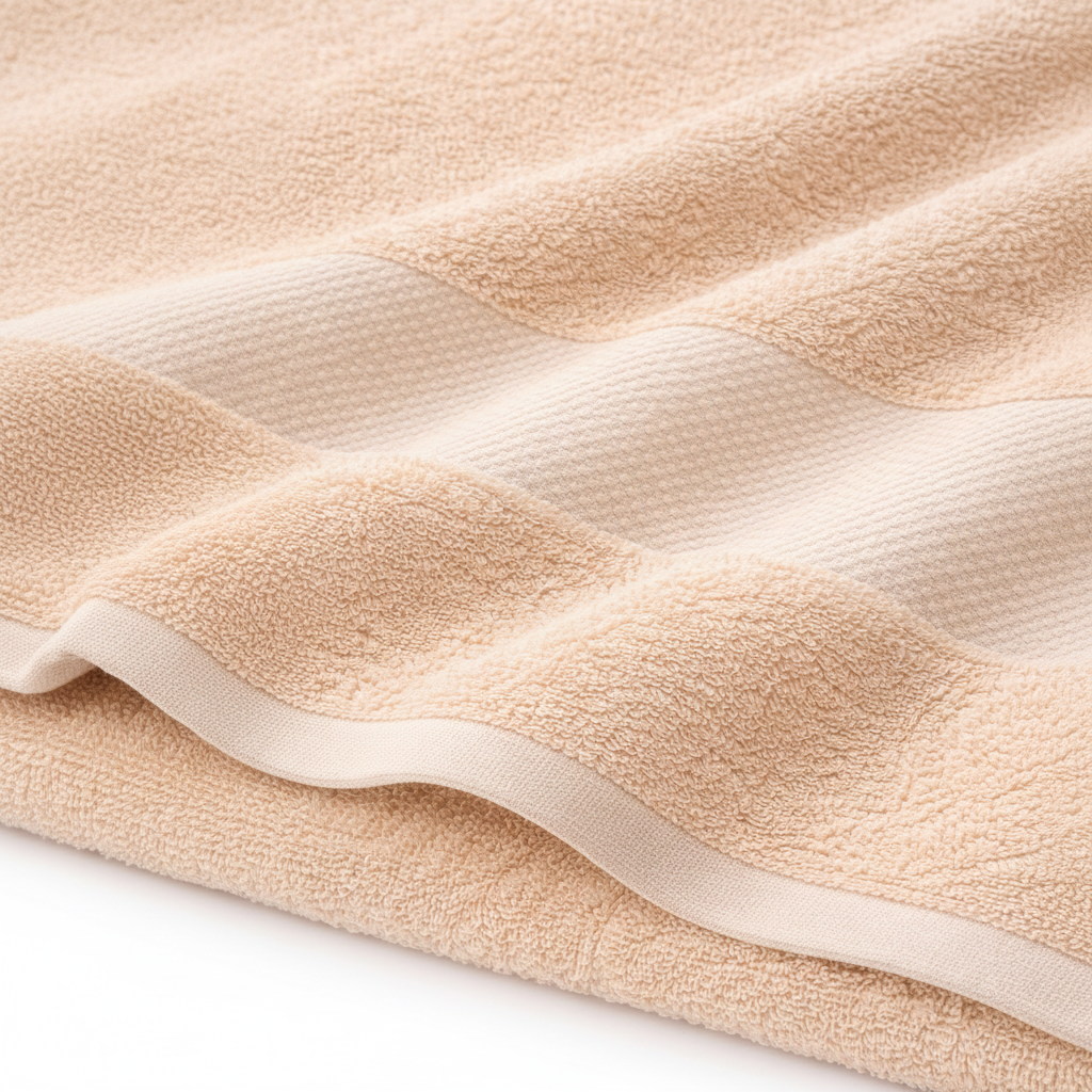 500 GSM Combed Cotton Towel Set Pack of 3 (Hand, Bath & Bath Sheet) Beige