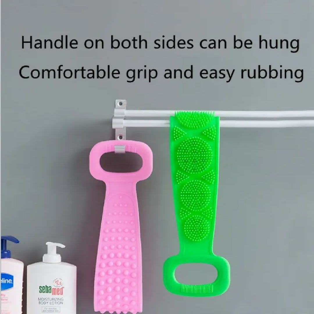 Silicone Bath Body Brush Exfoliating Long Silicone Body Back Scrubber Easy To Clean Lathers Well Eco Friendly Long Lasting
