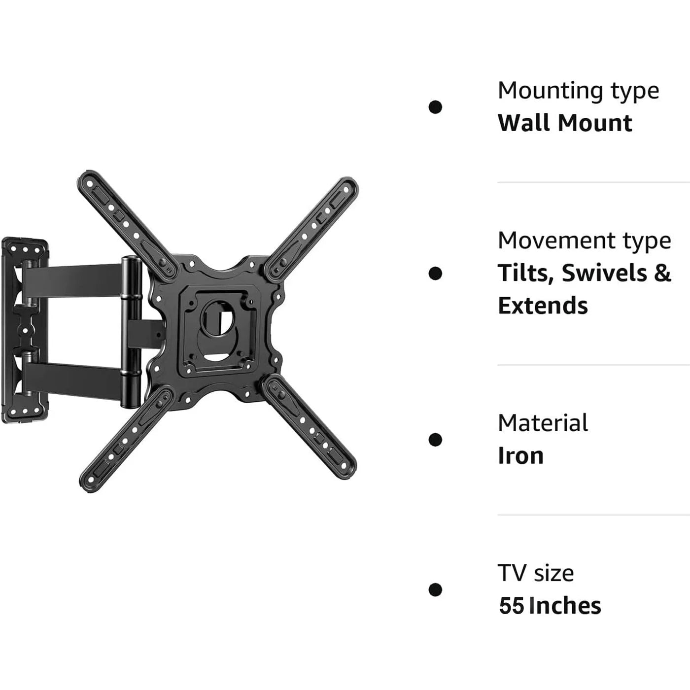 TV Mount Bracket Heavy Duty Wall Mount for Flat and Curved Screen TVs