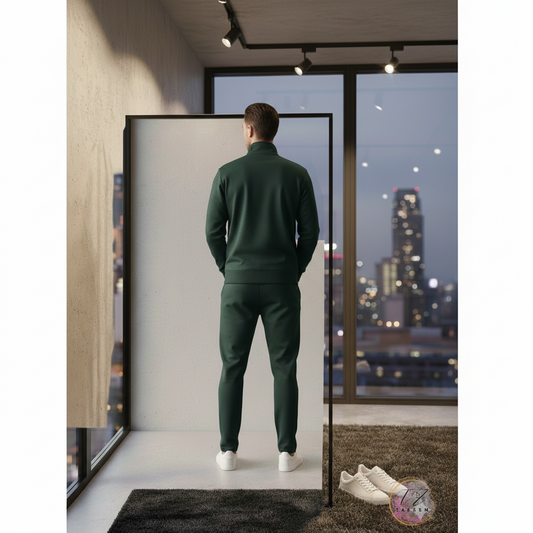 Tazeem Men Trendy Full-Sleeve Tracksuit Dri-FIT Fleece