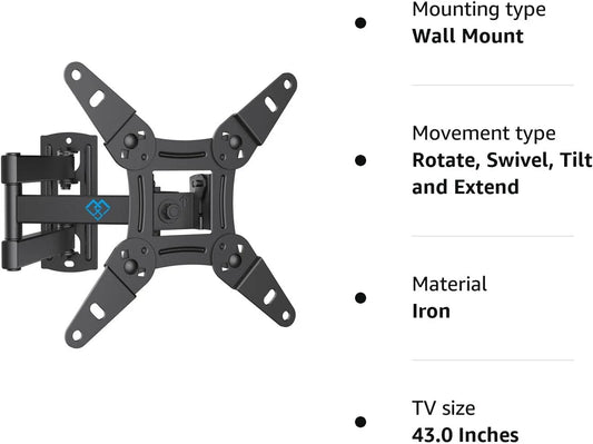 TV Wall Mount – Universal Adjustable Bracket for Flat & Curved Screen TVs