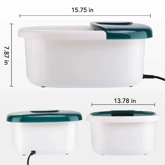 Foot Spa Massager – Heated Bubble Bath with Vibration & Rollers for Relaxation